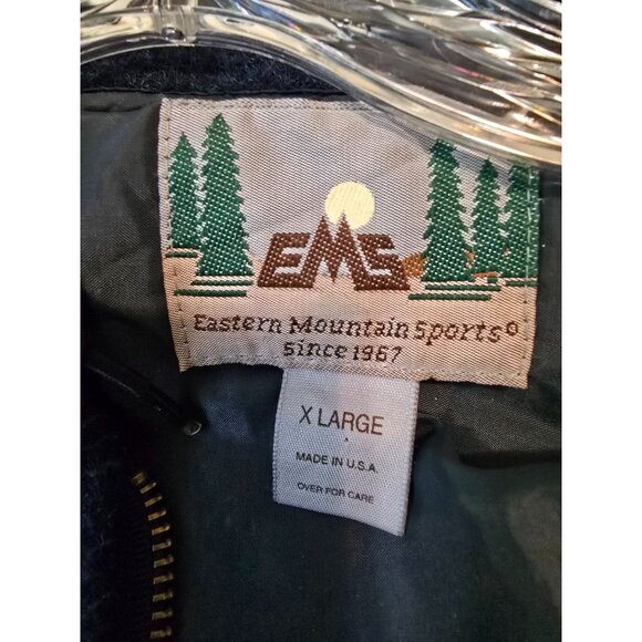 Vintage Eastern Mountain Sports Hooded Wool Jacket With Nordic Snowflake Pattern - Picture 8 of 9